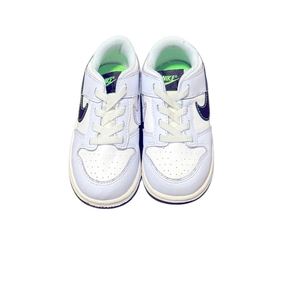 NIKE Toddler Dunk Low TD Grey Green Strike Sneakers Size 7C Unisex - Picture 10 of 10